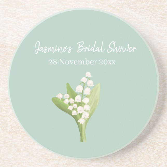 Porta-copos Lily Of The Valley Buquê Chá de panela (Frente)