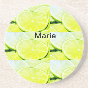 Porta-copos Limão verde amarelo simples adicionar nome persona
