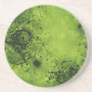 Porta-copos Lime Green Grunge com Acentos Pretos