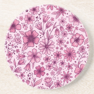 Porta-copos Lindas Flores Silvestres Rosa