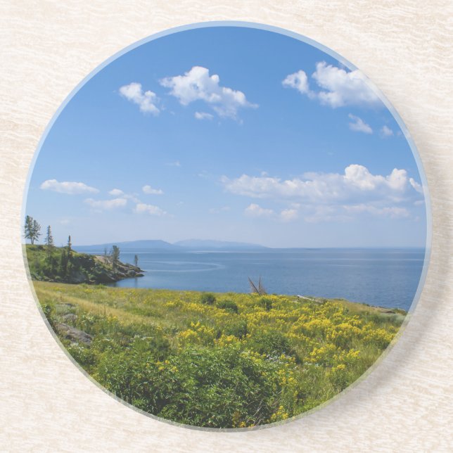 Porta-copos Lindo Lago Yellowstone (Frente)