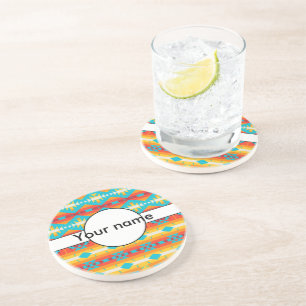 Porta-copos Linhas de formas tribais