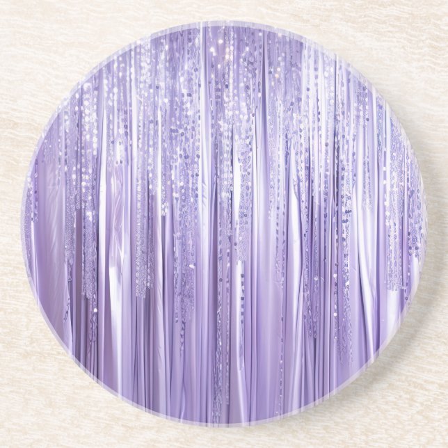 Porta-copos Listras de Brilho Roxo (Frente)