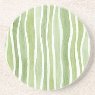 Porta-copos Listras Onduladas de Creme Verde Limão