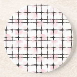 Porta-copos Listras Rosa Branco Preto