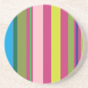 Porta-copos Listras Variadas/Rosa Magenta Amarelo Azul e Verde