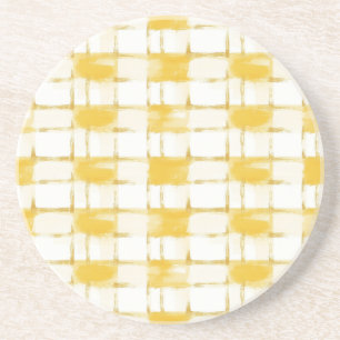 Porta-copos Listras Xadrez Brancas Dourado Amarelo