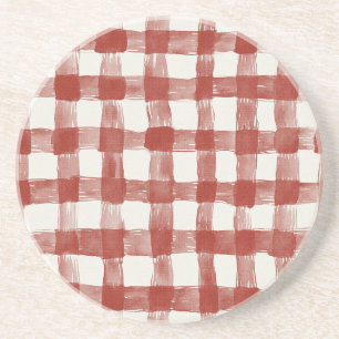 Porta-copos Listras Xadrez Vermelho Branco