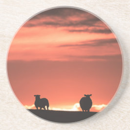 Porta-copos Lofoten Islands Sunset Sheep Nature Foto