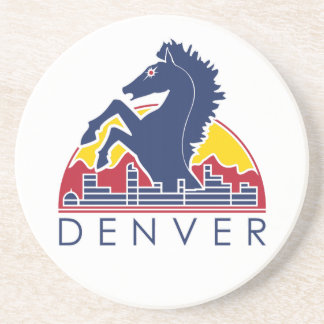 Porta-copos Logotipo azul de Denver do cavalo