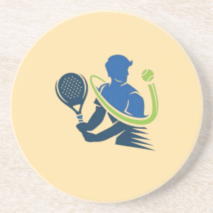 Porta-copos Logotipo de clube de tênis - Ação dinâmica, estilo