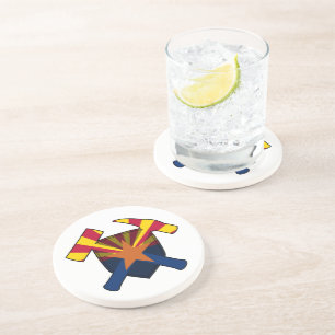 Porta-copos Logotipo de martelo rock do geólogo com Arizona