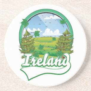 Porta-copos logotipo de viagem Irlanda