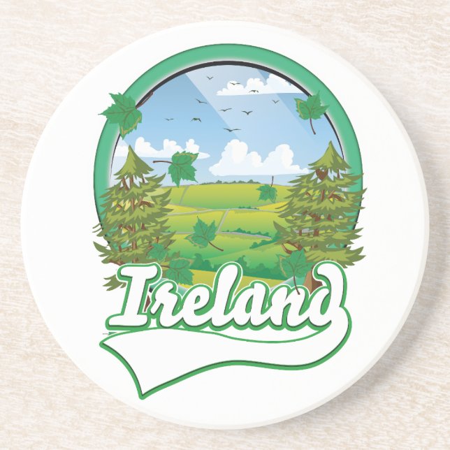 Porta-copos logotipo de viagem Irlanda (Frente)