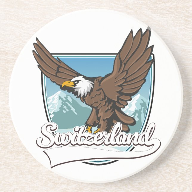 Porta-copos Logotipo de Viagem Suíça (Frente)