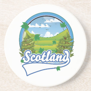 Porta-copos logotipo de Viagens Escócia