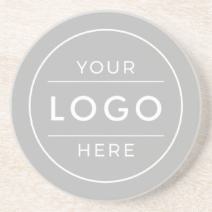 Porta-copos Logotipo Empresarial Personalizado Cinza Concreto 