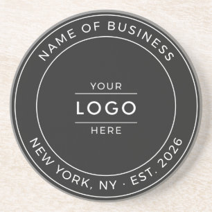 Porta-copos Logotipo Empresarial Personalizado Preto e Branco 