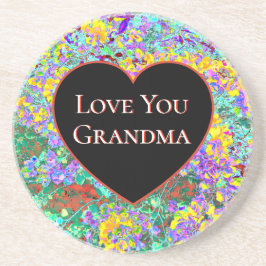 Porta-copos "Love You Grandma" Sandstone Coaster