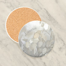 Lunária de Dólar Prateado Pedra Floral Elegante