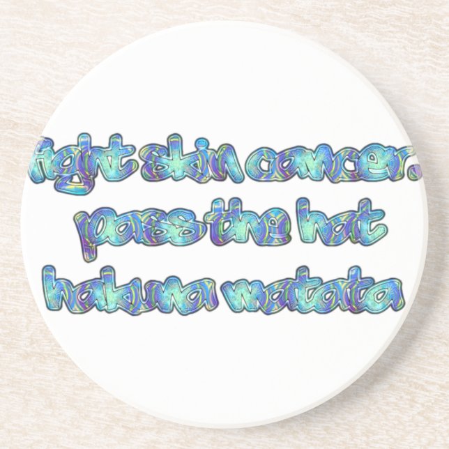 Porta-copos Lute contra o Cancer da pele, passe o chapéu, Haku (Frente)