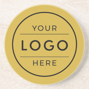 Porta-copos Luxo Dourado Logotipo Empresarial Personalizado e 