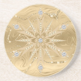 Porta-copos Luxo Floco de Neve Diamante Brilho Dourado