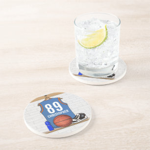 Porta-copos Luz personalizada - jérsei alaranjado azul do