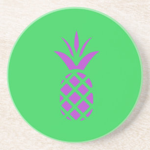 Porta-copos Maçã de pinheiro roxo em verde.