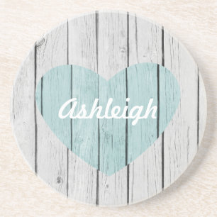 Porta-copos Madeira Branca Rústica Chic