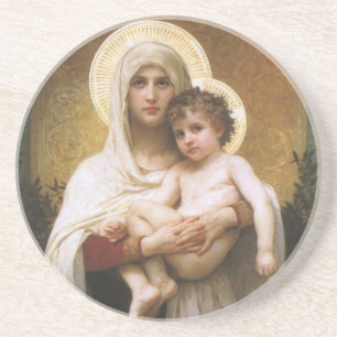 Porta-copos Madonna of the Roses by Bouguereau