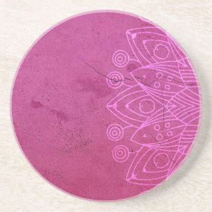 Porta-copos Magenta Mandala Zen - Pedra Espirituosa do Corpo R