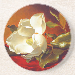 Porta-copos Magnolia em Red Velvet Martin Johnson Heade