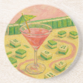 Porta-copos Mahjong Chic Pintura Coquetel