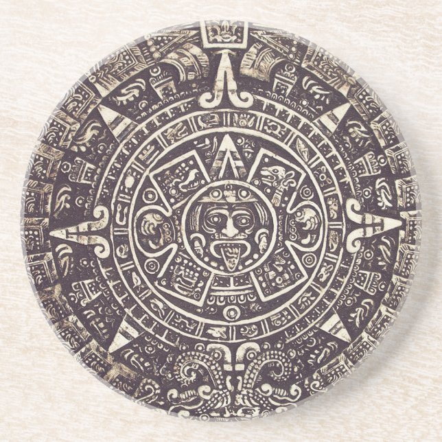 Porta copos maia da arte do calendário (Frente)