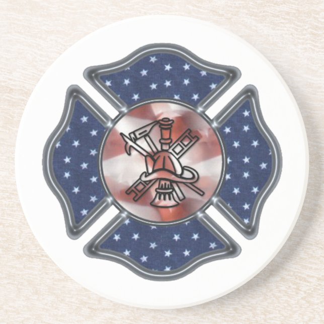 Porta-copos Maltês patriótico do sapador-bombeiro (Frente)