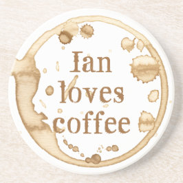 Porta-copos Manchas de Café Personalizadas Grunge Texto Divert