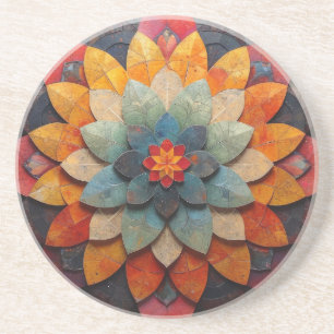 Porta-copos Mandala Art Texturizada Flor