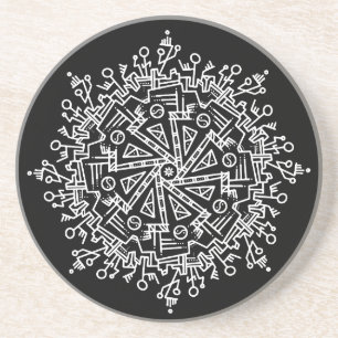 Porta-copos Mandala Branco