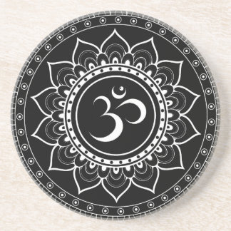 Porta-copos Mandala Om Preto