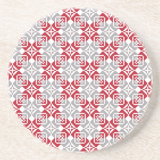 Porta-copos Manhã da Letónia - Padrão geométrico III do SUN (Frente)