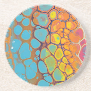 Porta-copos Manhã Glória Abstrato Amarelo Cor de Laranja Molhe