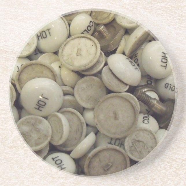 Porta-copos Manípulos de porcelana a quente e a frio (Frente)