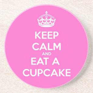 Porta-copos Mantenha a calma e coma um Cupcake