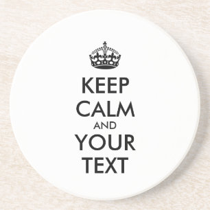 Porta-copos MANTENHA O CALM Personalizado e o TEXTO