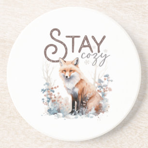 Porta-copos Mantenha o Cozy Woodland Fox no Natal