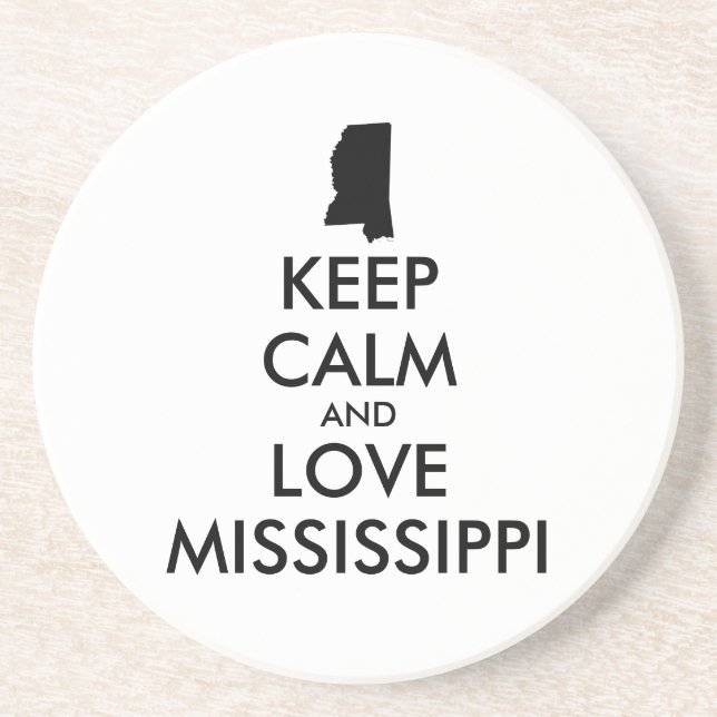 Porta-copos MANTER CALMO E AMAR MISSISSIPPI personalizável (Frente)