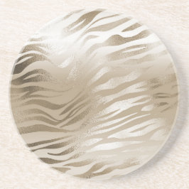 Porta-copos Mão de Impressão Zebra Dourada e Leopardo