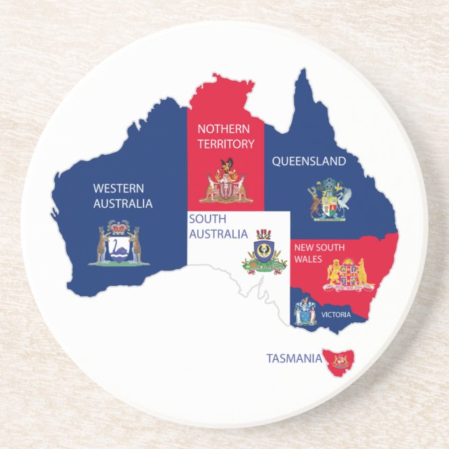 Porta-copos Mapa da Austrália (Frente)
