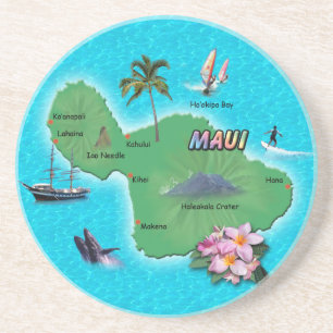 Porta-copos Mapa de Maui